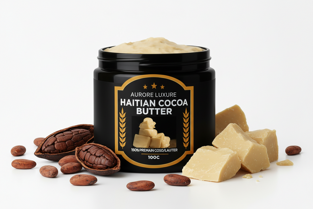 Premium Haitian Cocoa Butter Oil - 100% Organic | AURORE LUXURE