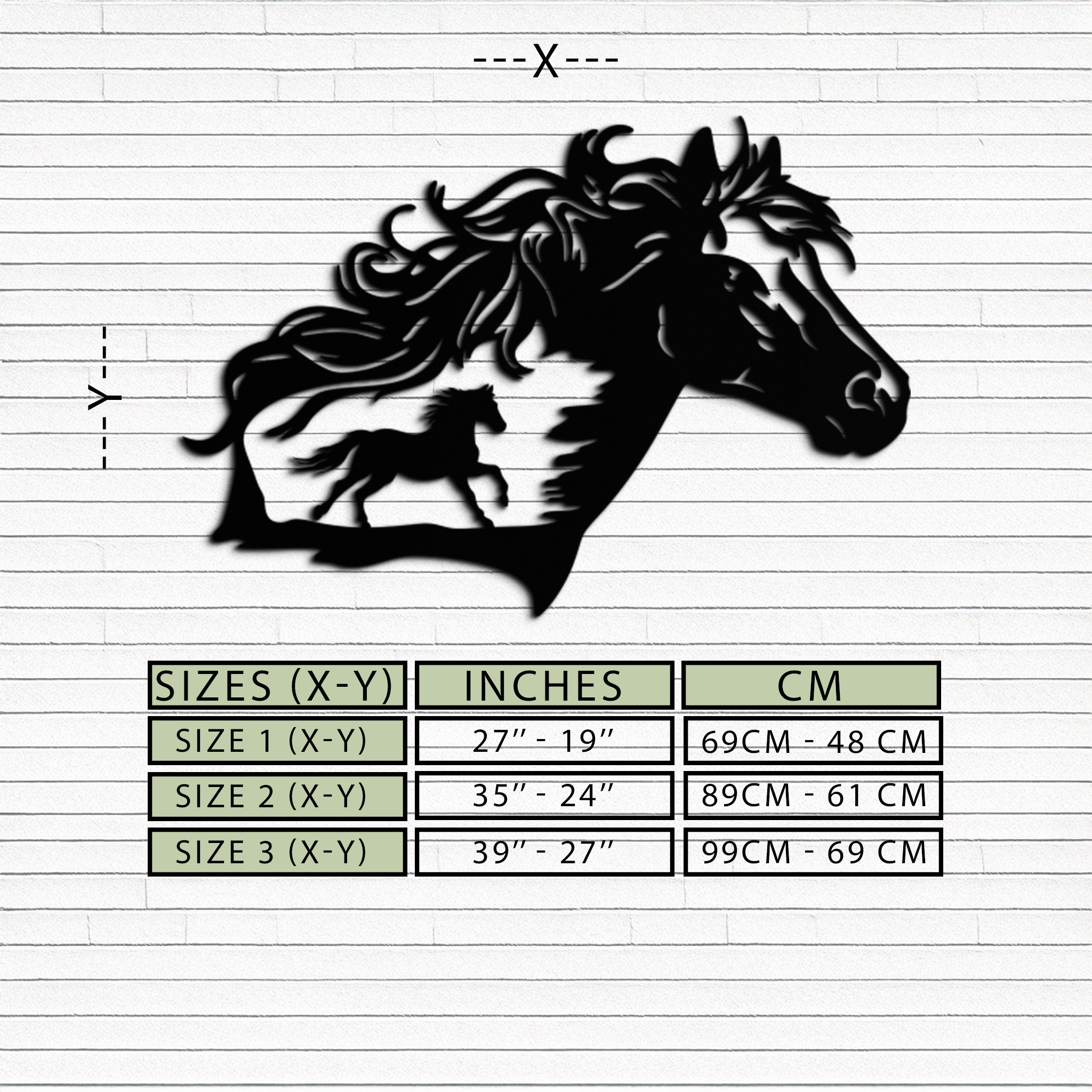 Horse Silhouette Metal Wall Art – Modern & Stylish - KAF137