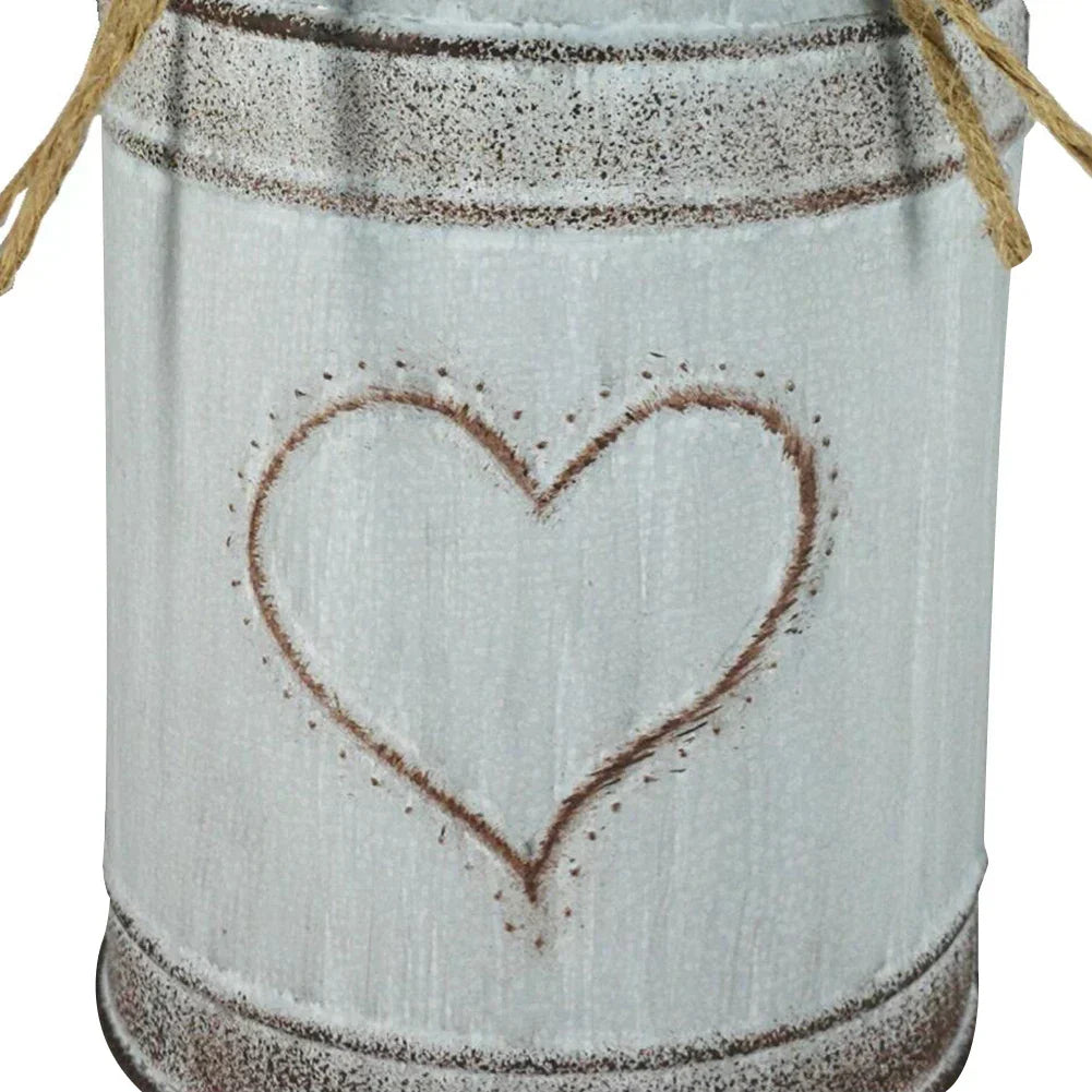 DecorBites™ Retro Floral Metal Vase Holder - Wedding Garden Style
