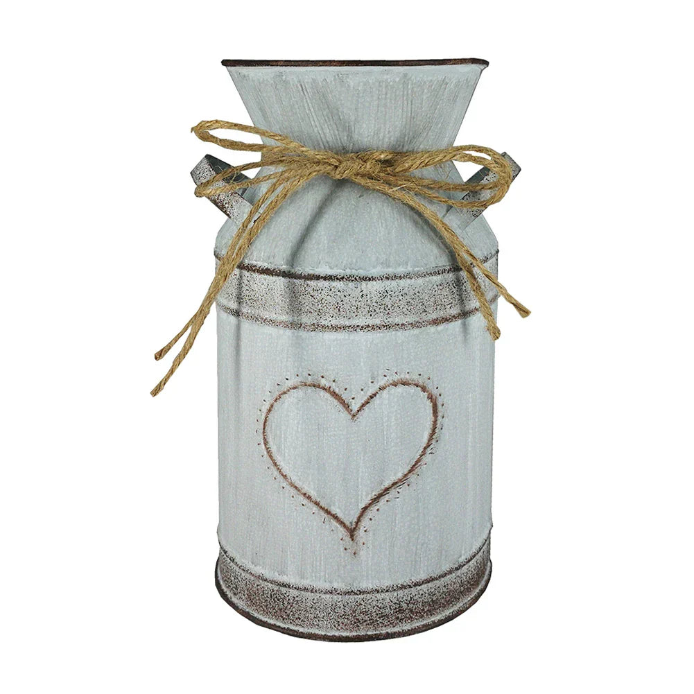DecorBites™ Retro Floral Metal Vase Holder - Wedding Garden Style