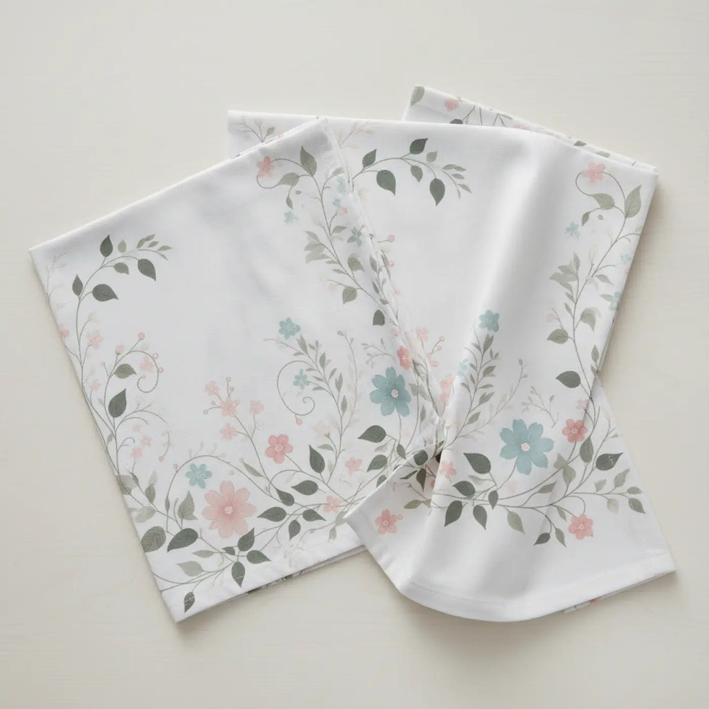 Floral Garden Napkins, Decorative Tableware for Weddings, Parties, Picnics, Home Decor, Spring Celebrations